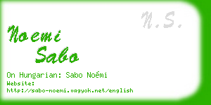 noemi sabo business card