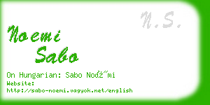 noemi sabo business card